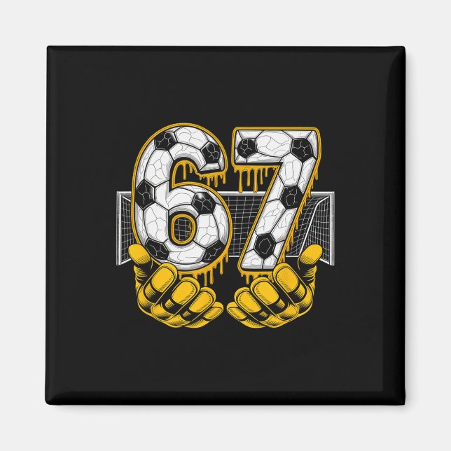 Imã Futebol Six Seven 67 Meme Divertido Gen Alpha _1  (Frente)