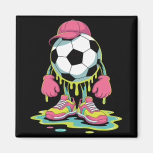Imã Futebol Sorvete Gotejamento Homens Mulheres Jogo F