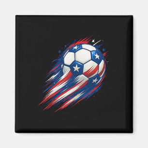 Imã Futebol Vermelho Branco E Azul Ll Patriótico Quatr