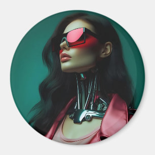 Imã futuristic cybernetic woman