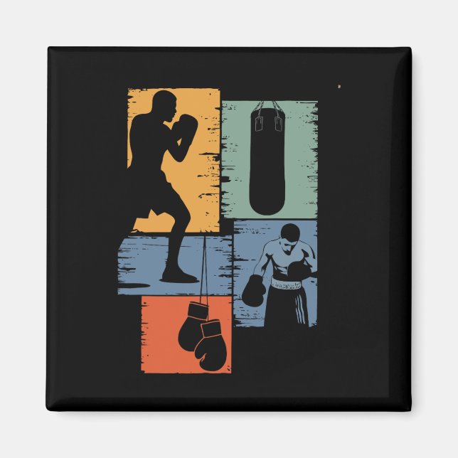 Imã Futuro Campeão Boxer Kids Diversão Gráfica Design (Frente)