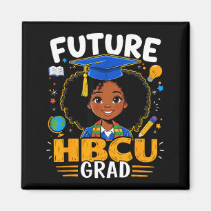 Imã Futuro Graduado Hbcu Crianças Menina Negra Afro Hi