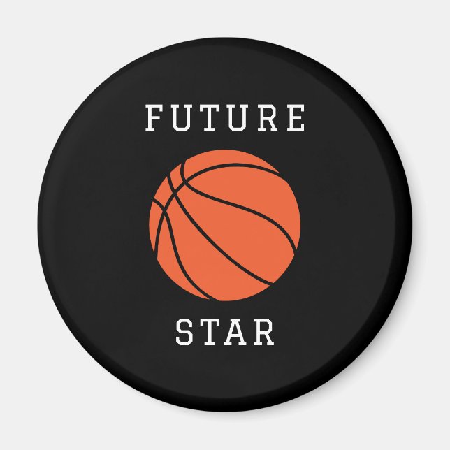 Imã Futuro Magno Negro Estrela de Basquete (Frente)