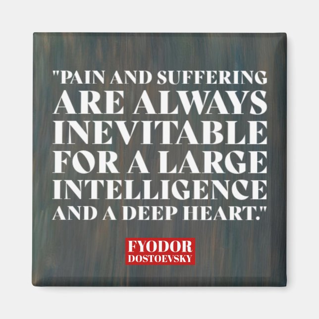 Imã Fyodor Dostoevsky cita escritores russos (Frente)