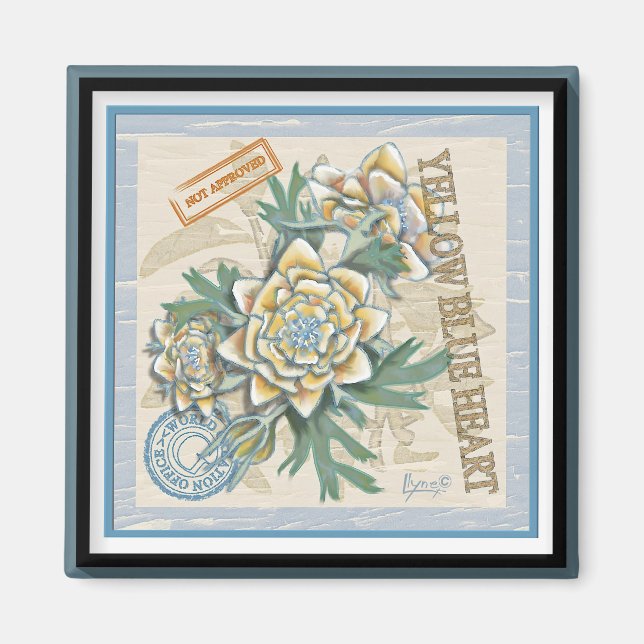 Imã G Criação de floração amarela (Frente)