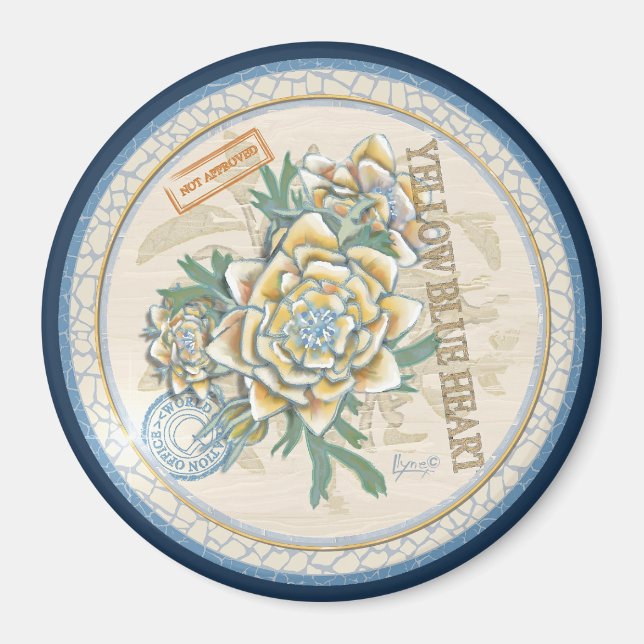 Imã G Criação de floração amarela (Frente)