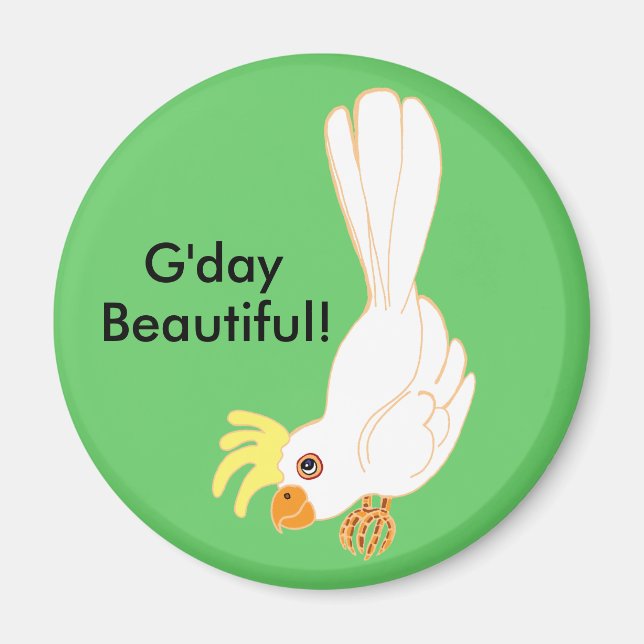 Imã G. Day Beauily Aussie Galah bird (Frente)