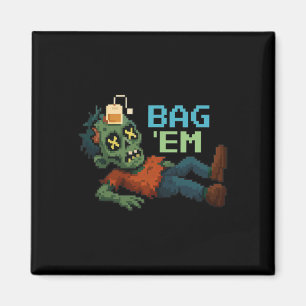 Imã G em Pixel Zumbi Chá G Halloween Npc Gamer Meme 