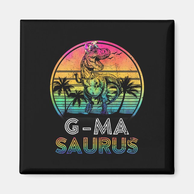 Imã G-masaurus Dinossaur G-mãe Surus Family Matching T (Frente)
