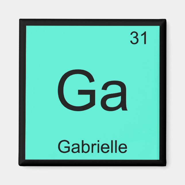 Imã Gabrielle Nome Elemento Químico Tabela Periódica (Frente)