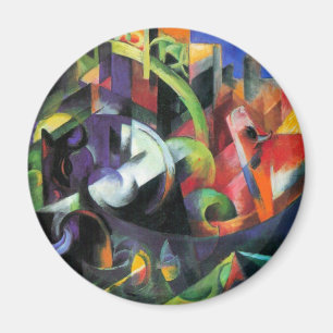 Imã Gado por Franz Marc, belas artes abstratas do