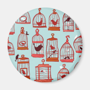 Imã Gaiolas de pássaro no azul