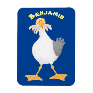 Ímã Gaivota engraçada com desenho de batatas fritas