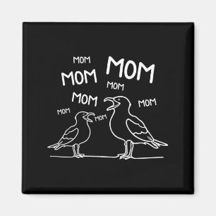 Imã Gaivota Mãe Arte Minimalista de Linha Mãe Divertid