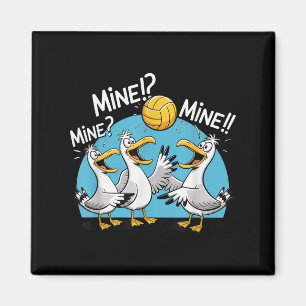 Imã Gaivota Volei Mina Mina Praia Pássaro Oceano Amor