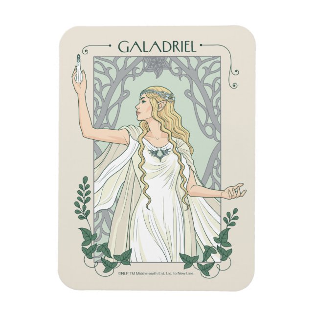 Ímã Galadriel Luz de Valinor Gráfico (Vertical)
