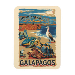 Ímã Galápagos Animais de Viagem de Arte