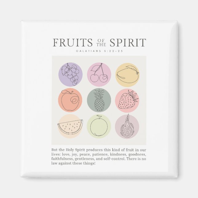 Imã Galatianos 5:22-23 Fruta do Espírito (Frente)