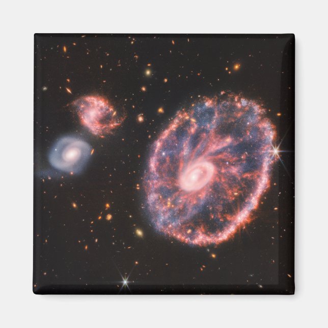 Imã Galáxia CartWheel, Telescópio Espacial James Webb (Frente)