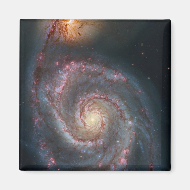 Imã Galáxia Espiral M51 Whirlpool NASA (Frente)