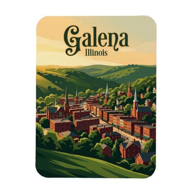 Ímã Galena Illinois (Vertical)