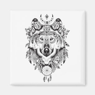 Imã Galeria Ilustrada de Sonho de Lobo
