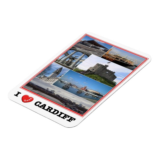 Ímã Gales - Cardiff - I Love - (Left Side)