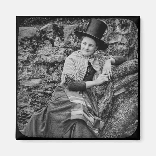 Imã Galês Garota Tradicional Vestido Circa 1890 (Frente)