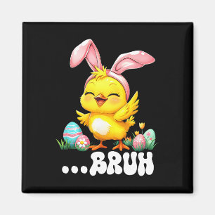 Imã Galinha Bruh Dabbing Feliz Dia de Páscoa Ovos Meni