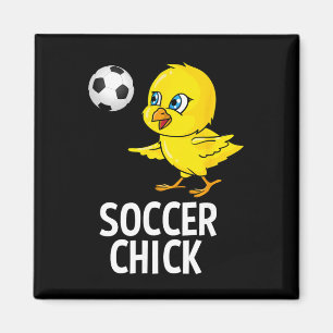 Imã Galinha de Futebol Jogadora de Futebol Garotas Hum