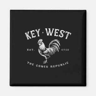Imã Galinha de Galo Engraçada de Key West Nascer do So