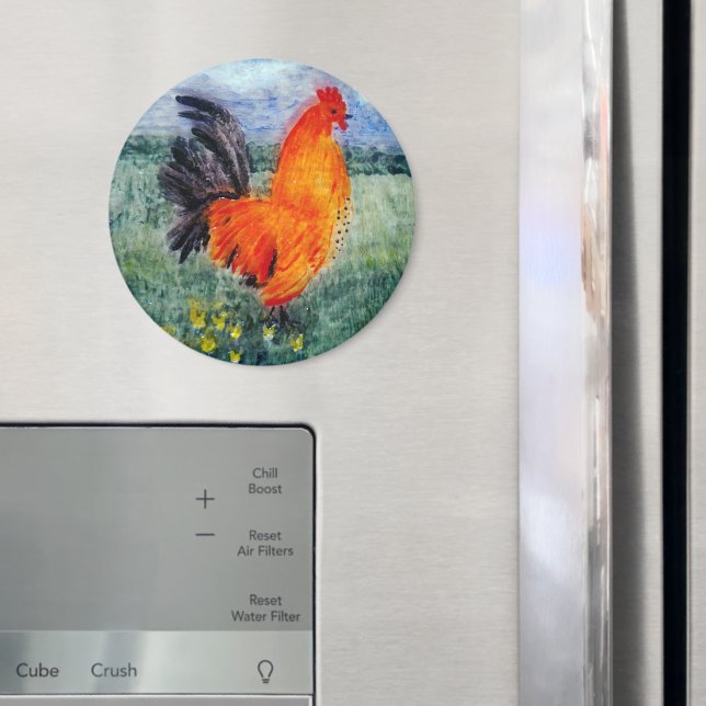 Imã Galinha do Galo de Artes de Pássaros (In Situ (Fridge))
