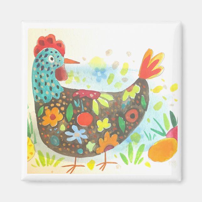 Imã Galinha e ovo de páscoa (Frente)