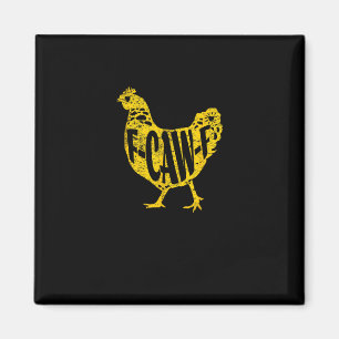 Imã Galinha Engraçada F-Caw-F Galinha Avicultura Galo