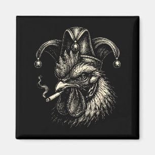 Imã Galinha engraçada fumando cigarro meme galo piada