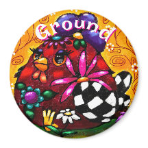 Galinha Floral Chunky Chunky Branca Personalizada
