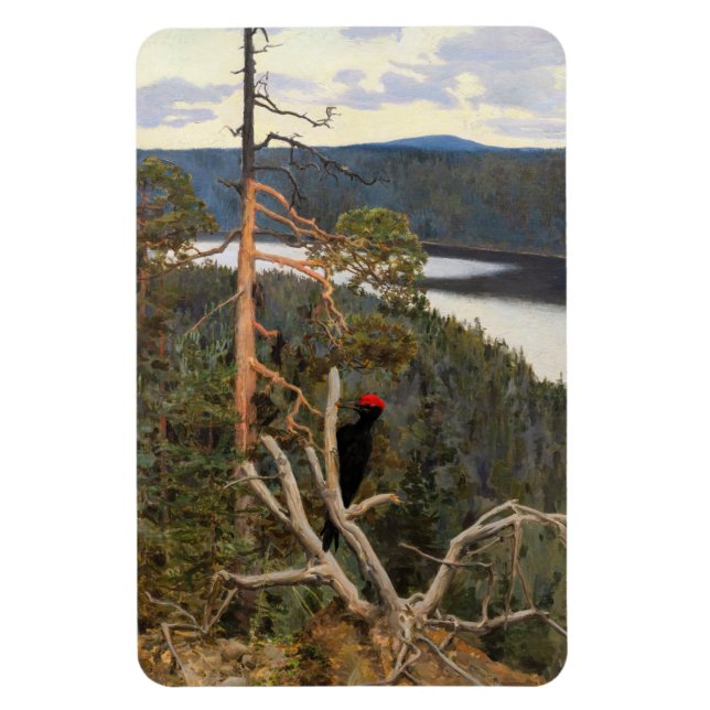 Ímã Gallen-Kallela - Pica-Pau Negro Excelente 1894 (Vertical)