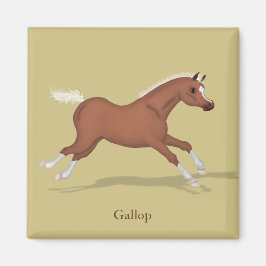 Imã Galloping Sorrel Foal Gaits do Cavalo