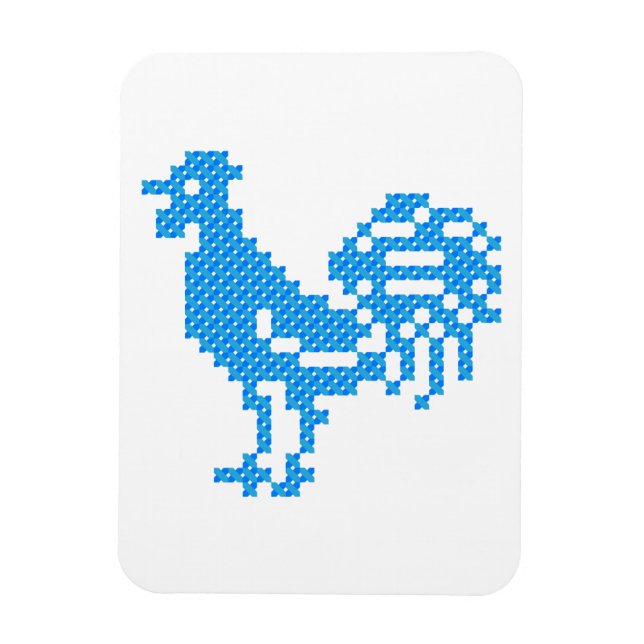Ímã Galo Azul (Vertical)