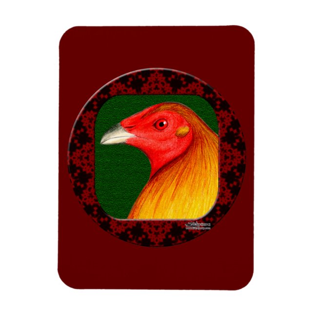 Ímã Galo de Briga Enquadrado (Vertical)