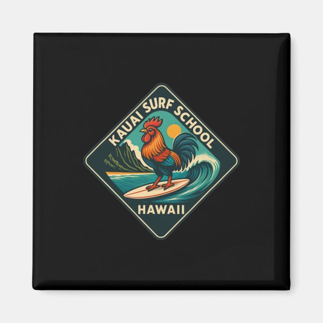 Imã Galo de Surfe Kauai Galinha  (Frente)