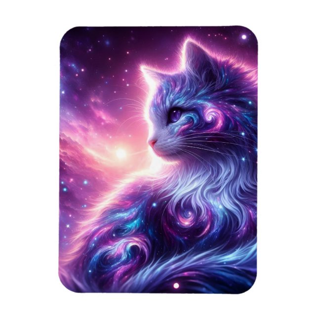 Ímã Galo Místico Felino Celestial Cósmico (Vertical)