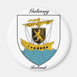 Imã Galway Ireland antigo navio casaco de armas Magnet