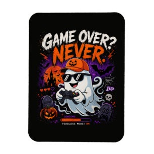 Ímã Game Over Nunca Divertido Fantasma de Gamer Hallow