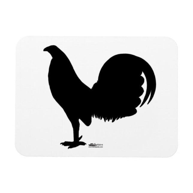 Ímã Gamecock Rooster Silhouette (Horizontal)