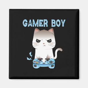 Imã Gamer Boy Cat Games Jogos Engraçados Vídeo Jogo Bo