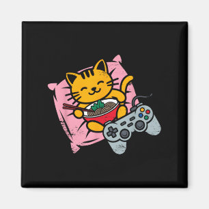 Imã Gamer Cat Ramen Kawaii Jogo Mulheres Japonesas