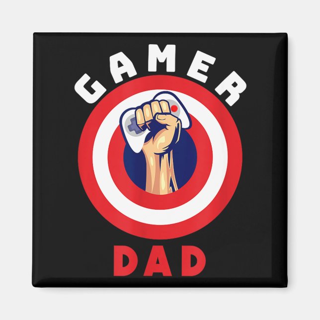 Imã Gamer Dad Funny Gaming Quotes Cool Fathers Gift  (Frente)
