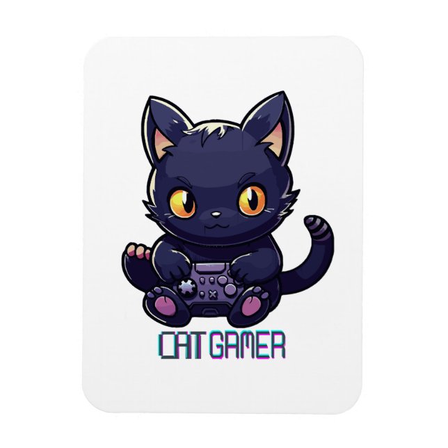 Ímã Gamer de Gato (Vertical)