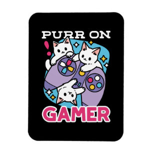 Ímã Gamer Design - Purr On Gamer Joystick Art